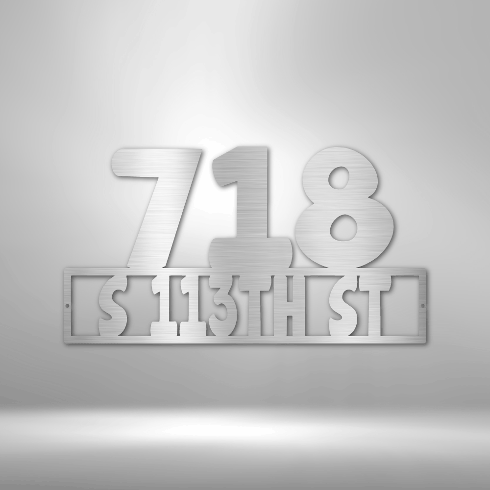 Address - Steel Sign - Throttle Society